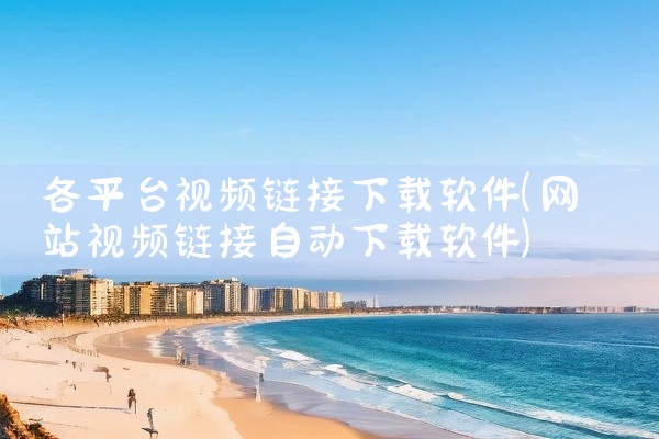 各平台视频链接下载软件